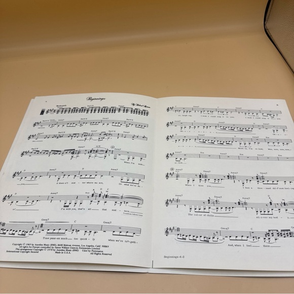 Chicago Beginnings Sheet Music Piano Vocal Guitar Vtg 1970 - Picture 6 of 8